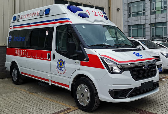 Νέο Ford ασθενοφόρο 4×2 Νέα Ford ασθενοφόρο ιατρικής ανάγκης λευκό