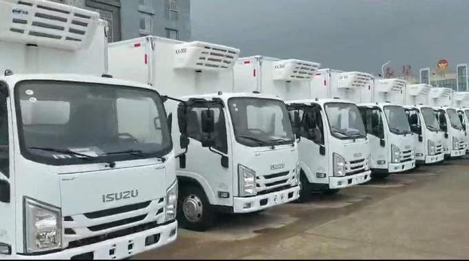 93KW 125HP Isuzu Ψυγείο Βαν Ντίζελ 4 × 2 Isuzu Freezer Truck 1