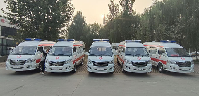 Jinlong ιατρικό ασθενοφόρο επείγουσας ανάγκης βενζίνη 7 θέσεις 4 × 2 1