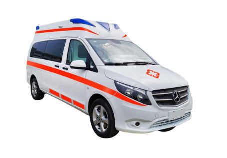 Βενζινοκίνητη Mercedes Benz ασθενοφόρο 7 καθίσματα εμπρόσθια εγκατεστημένη 4×2 αυτόματη μετάδοση 2