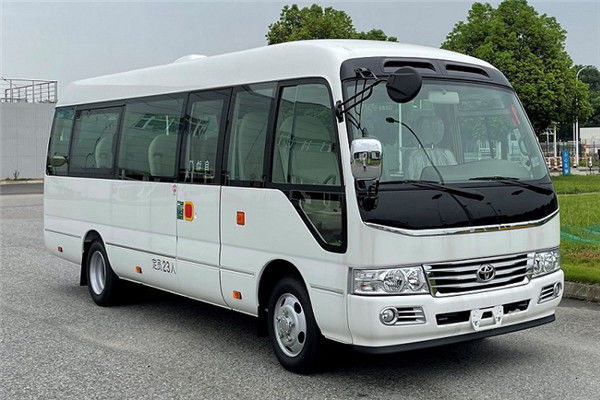 Το Toyota Coaster 16 θέσεων Τουριστικό λεωφορείο Επιχειρηματική υποδοχή Λεωφορείο Βενζίνη 4×2 Εγχειρική μετάδοση 1