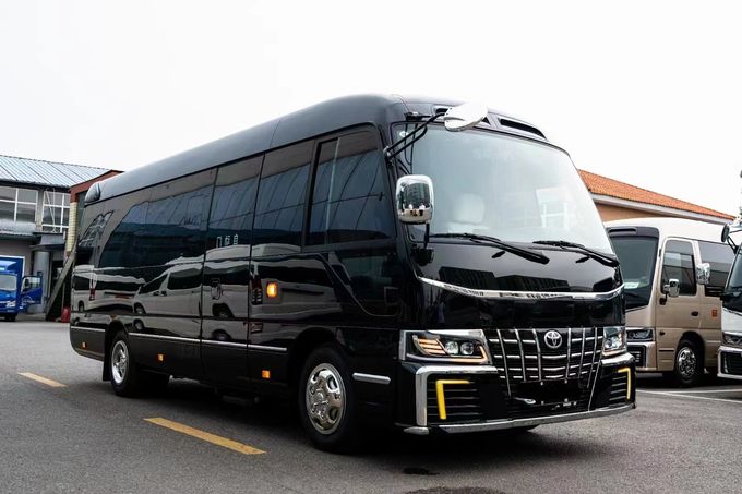 Το Toyota Coaster 7 θέσεων Εμπόριο λεωφορείου Βενζίνη πίσω κίνηση 4 × 2 χειροκίνητο κιβώτιο ταχυτήτων 0